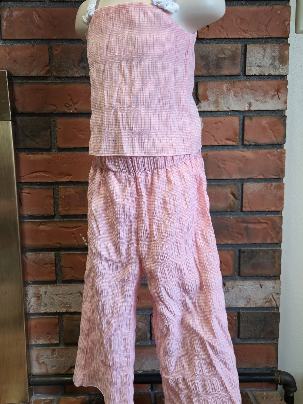 btween Pink Gingham Set